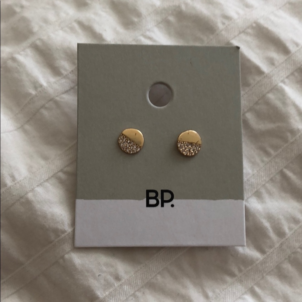 BP gold earrings NWT